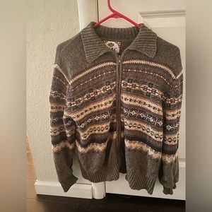 Vintage tiara international women’s zip up sweater jacket